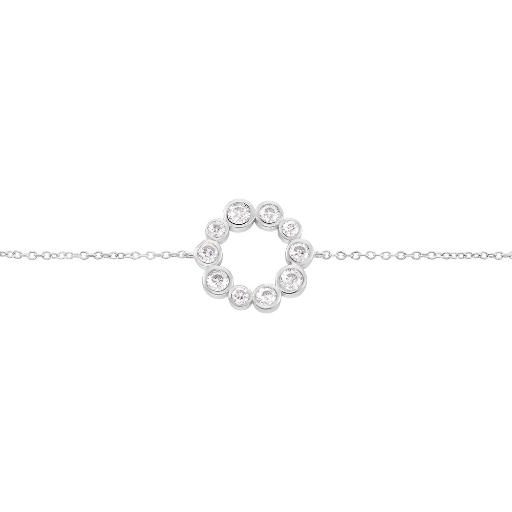 Bracelet Ryo Argent Blanc Oxyde De Zirconium - Bracelets chaînes Femme | Marc Orian