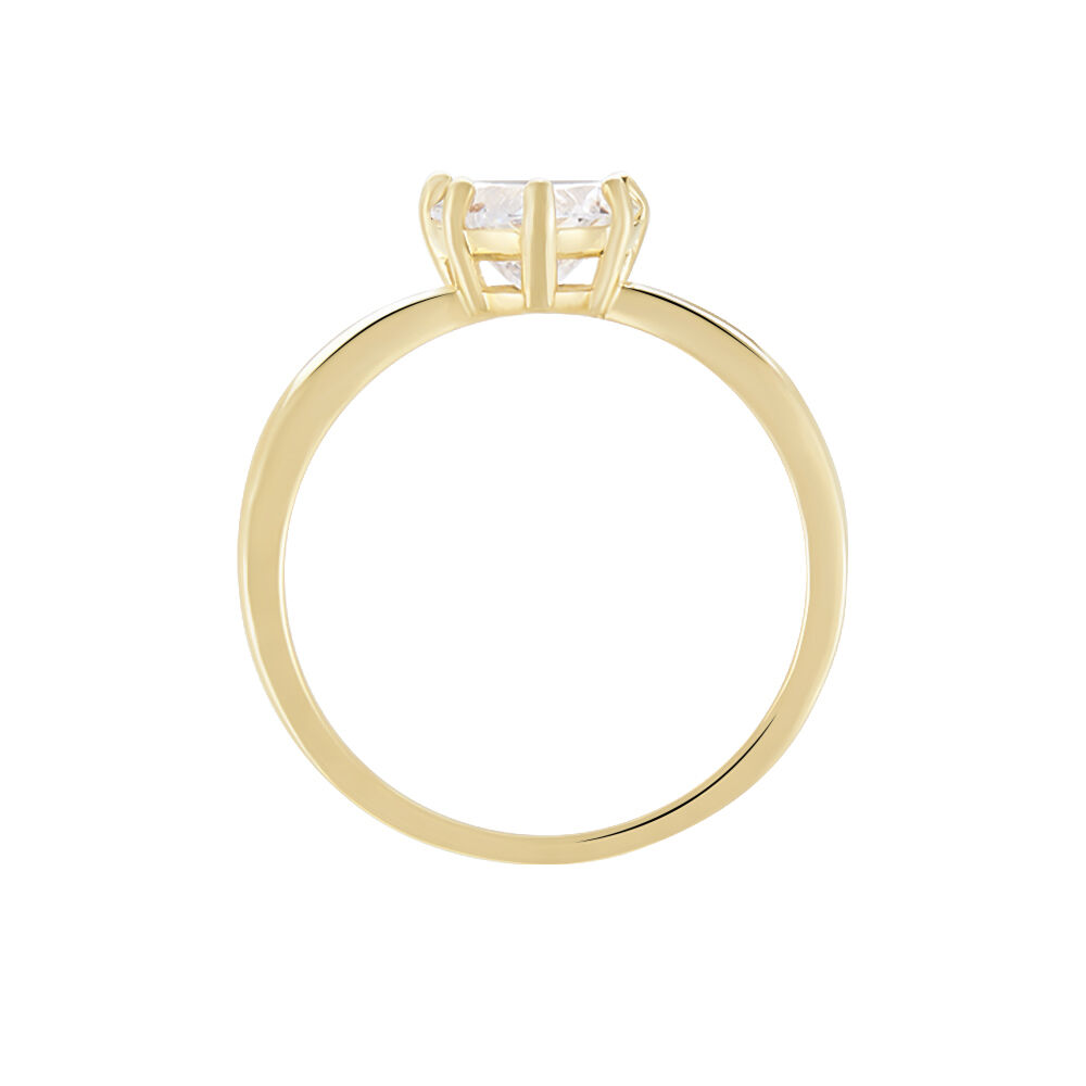 Bague Minos Plaqué Or Oxyde De Zirconium - Solitaires Femme | Marc Orian