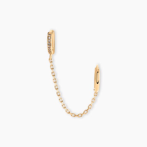 Boucle D'oreille Unitaire Plaqu&eacute; Or Thed Oxydes De Zirconium - Piercings d'oreilles Femme | Marc Orian