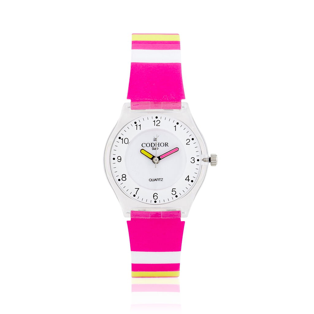 Montre Codhor Kid Rayure Blanc - Montres étanches Enfant | Marc Orian