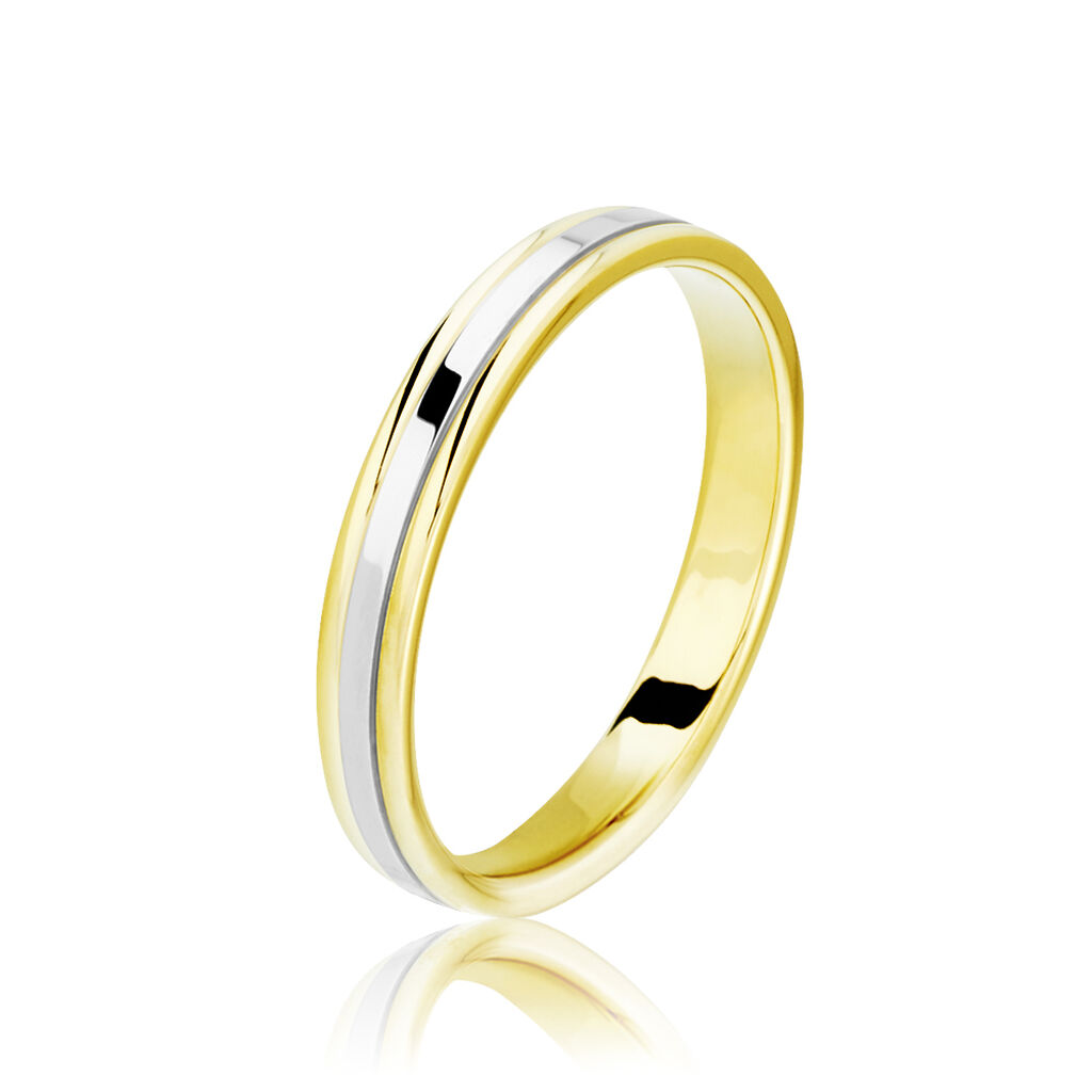 Alliance Ummuhan Ruban Plat Or Bicolore - Alliances personnalisées Famille | Marc Orian