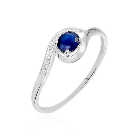 Bague Sagesse Or Blanc Saphir Et Diamant - Solitaires Femme | Marc Orian