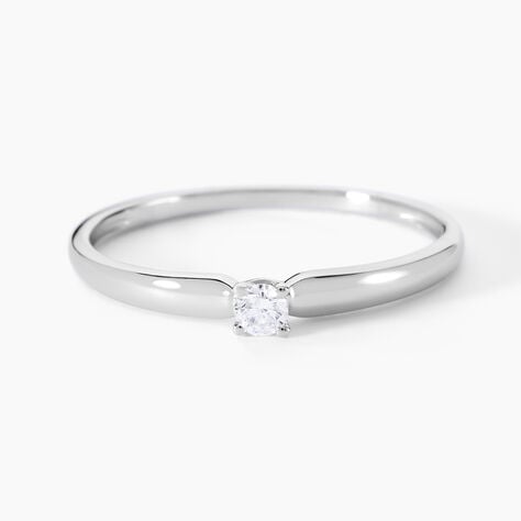 Bague Solitaire Flora Or Blanc Diamant - Solitaires Femme | Marc Orian