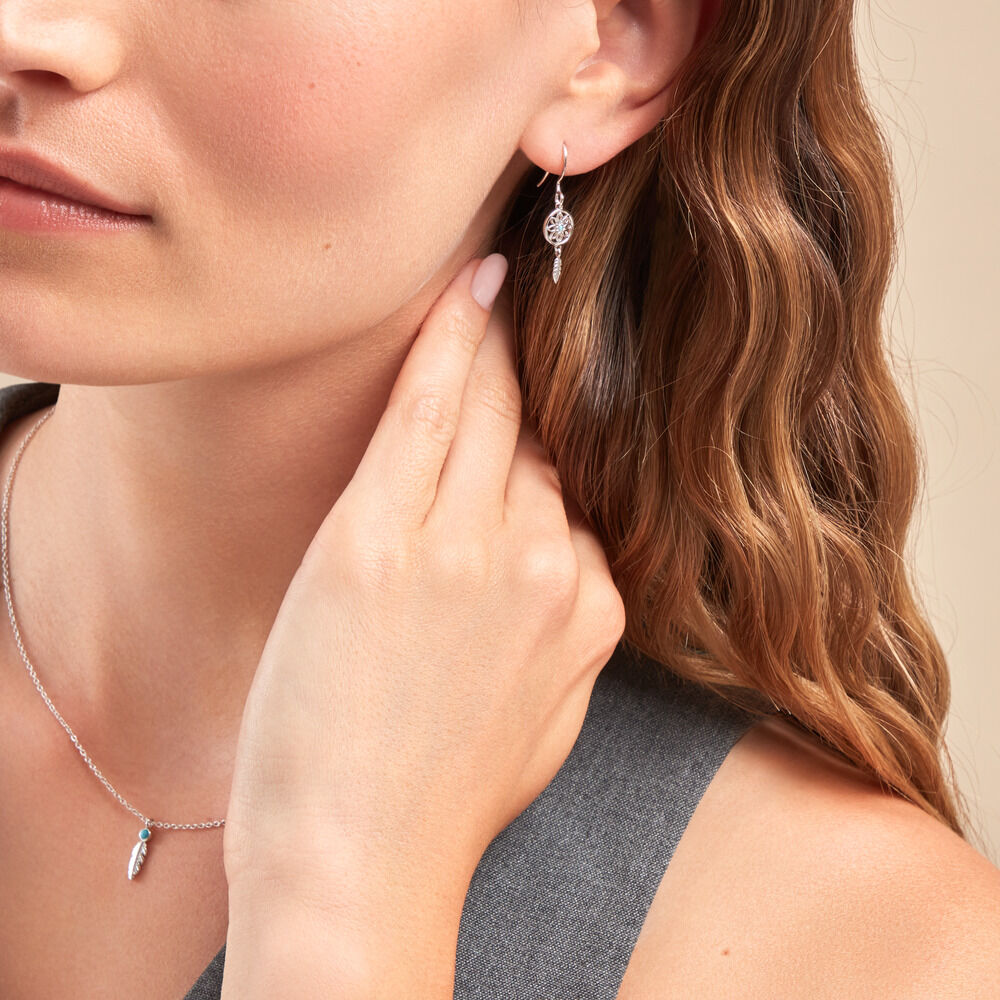 Créoles Islene Argent Blanc Oxyde De Zirconium - Créoles Femme | Marc Orian