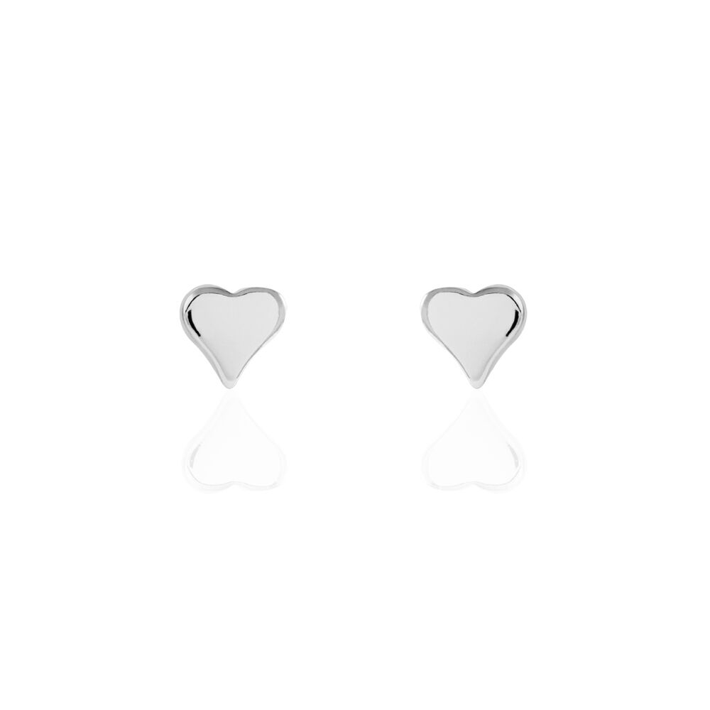 Boucles D'oreilles Puces Jeanne-françoise Argent Blanc - Puces Femme | Marc Orian