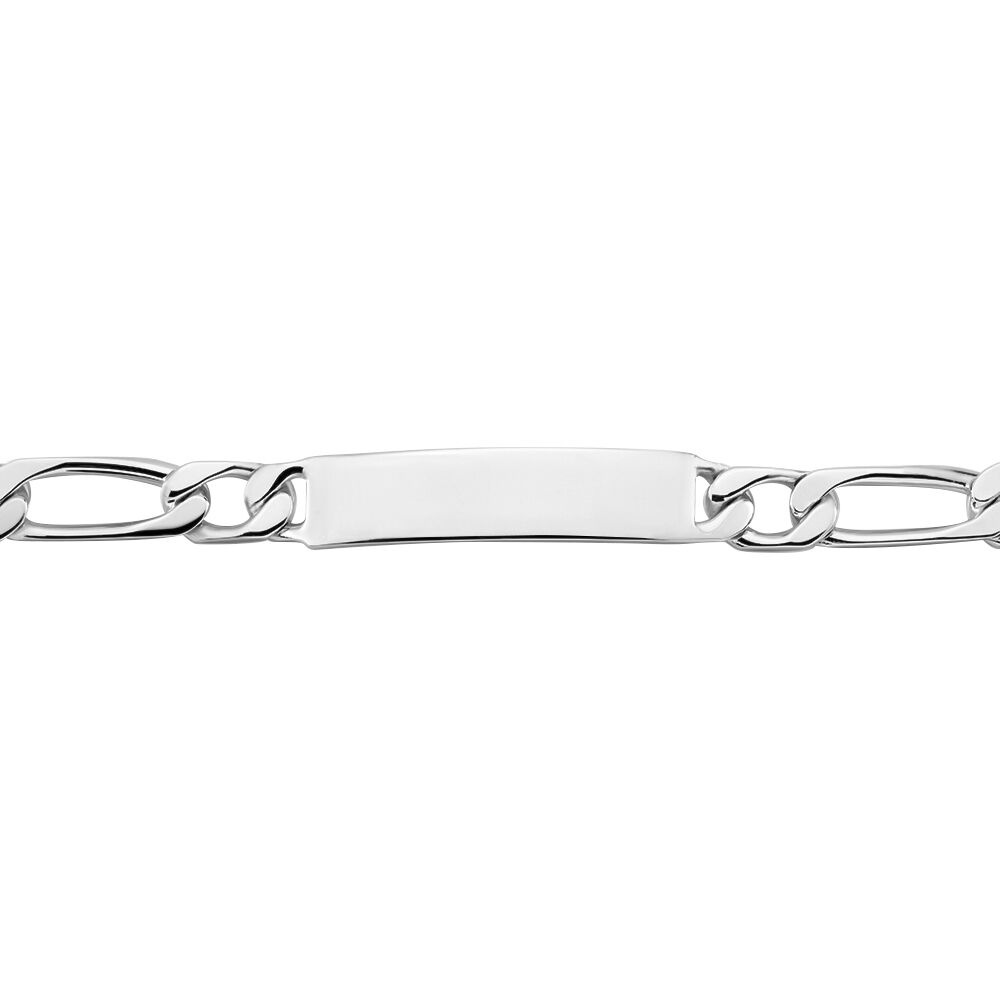 Bracelet Identité Argent Blanc Vila - Gourmettes Homme | Marc Orian