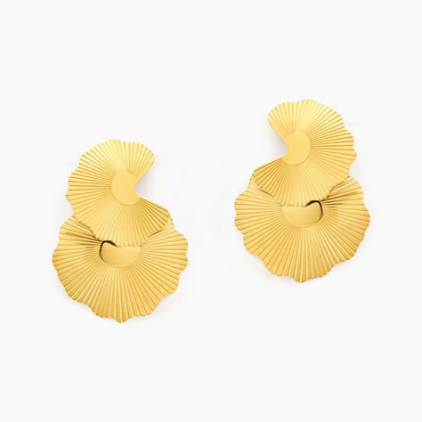 Boucles D'oreilles Puces Acier Jaune - Puces Femme | Marc Orian