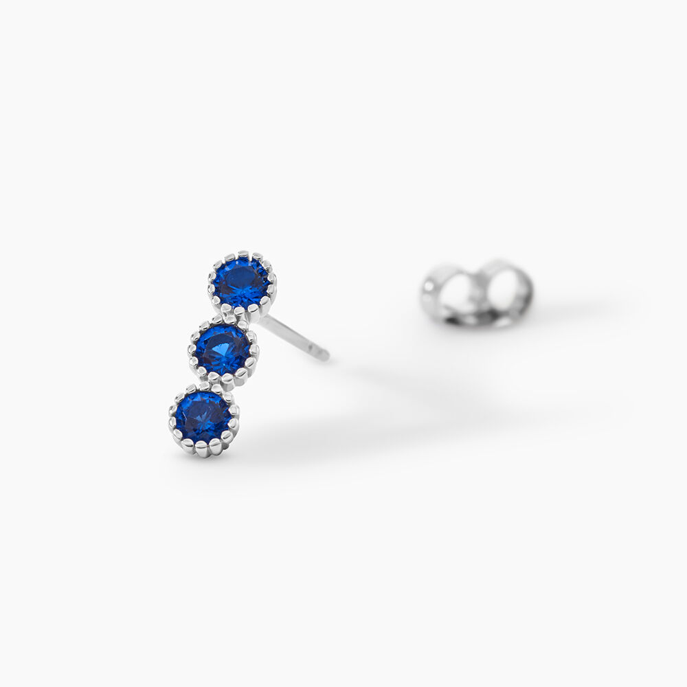 Boucles D'oreilles Puces Kasey Argent Blanc Oxyde De Zirconium - Puces Femme | Marc Orian