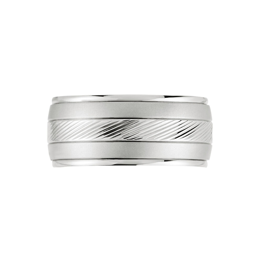 Bague Acier Blanc Sabien - Bagues grosses Homme | Marc Orian