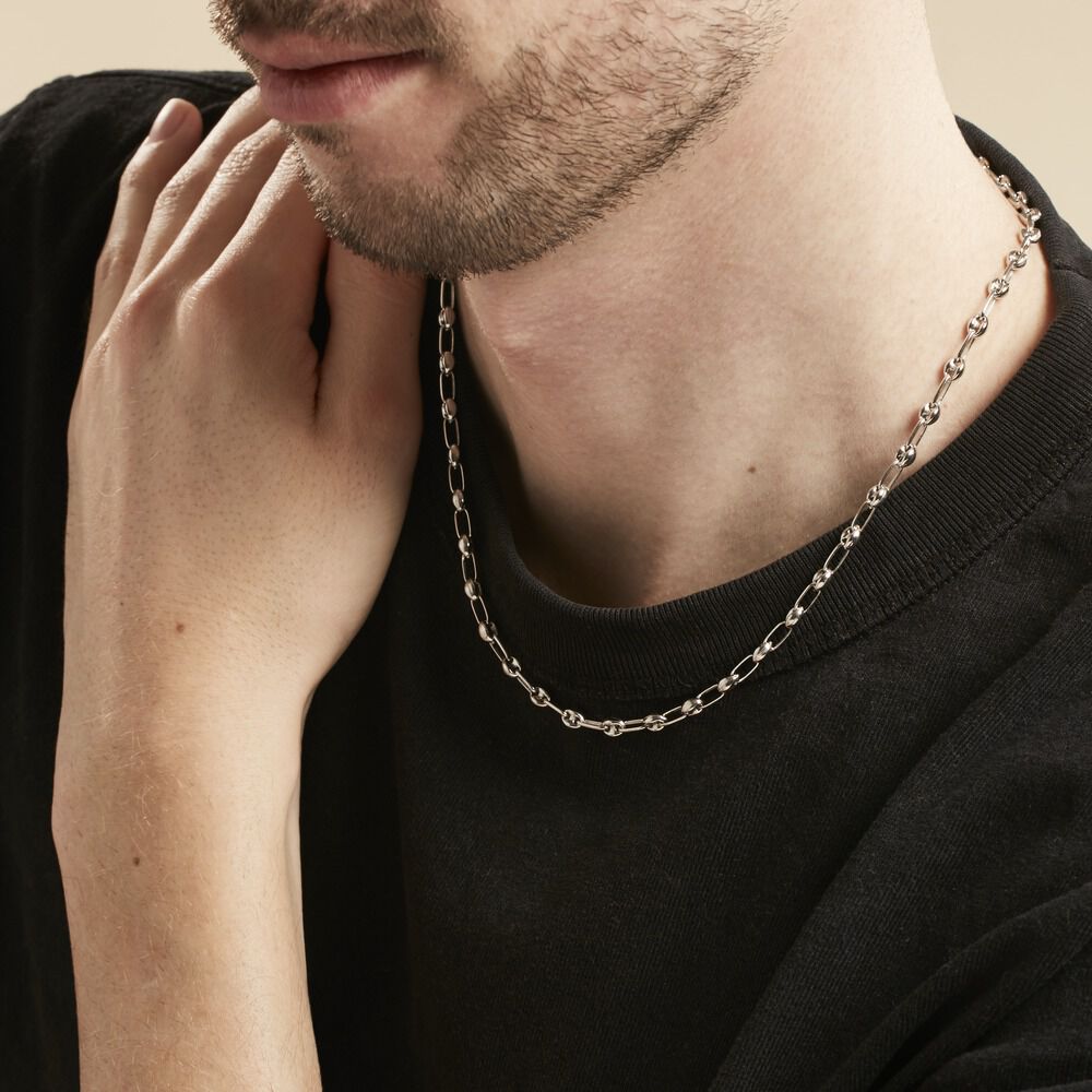 Collier Maille Argent Carrus - Chaines Homme | Marc Orian