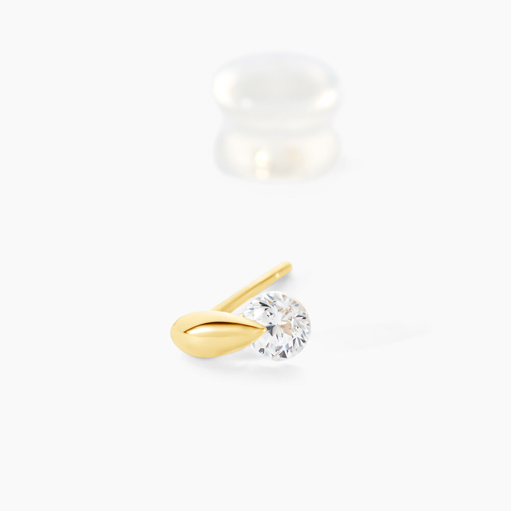 Boucles D'oreilles Pendantes Clementa Or Jaune Oxyde De Zirconium - Pendantes Femme | Marc Orian