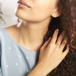 Bague Solitaire Vicoeuria Or Blanc Diamant Synth&eacute;tique - Parures de mariage Femme | Marc Orian