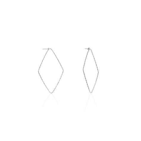 Cr&eacute;oles Ursula Argent Blanc - Cr&eacute;oles Femme | Marc Orian