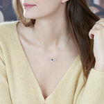 Collier Pasqualina Or Blanc Saphir Et Diamant - Colliers avec pierres Femme | Marc Orian