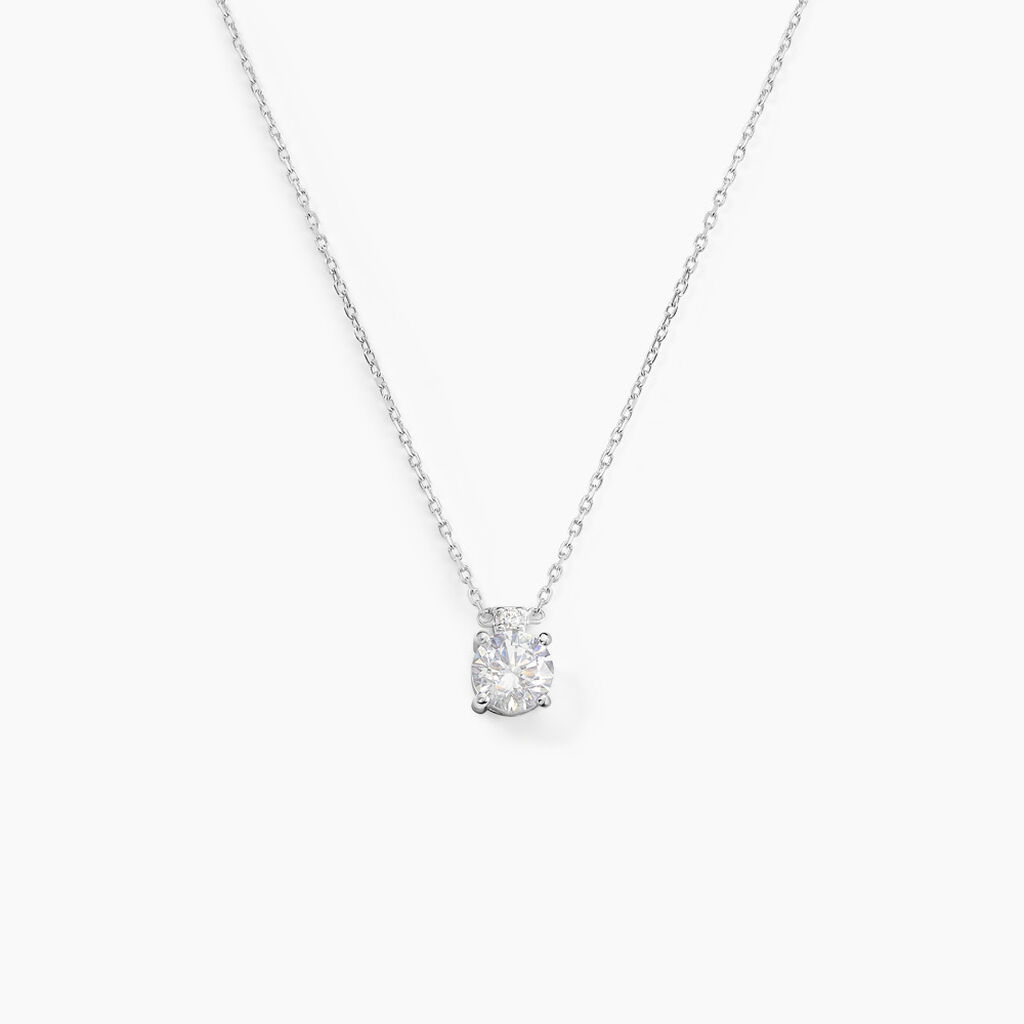 Collier Zilda Or Blanc Oxyde De Zirconium - Colliers avec pierres Femme | Marc Orian