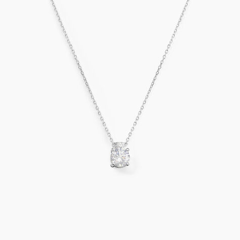 Collier Zilda Or Blanc Oxyde De Zirconium - Colliers avec pierres Femme | Marc Orian