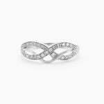 Bague Vaguelette Or Blanc Diamant - Parures de mariage Femme | Marc Orian