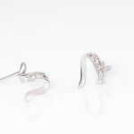 Boucles D'oreilles Puces Ouassima Or Blanc Diamant - Puces Femme | Marc Orian