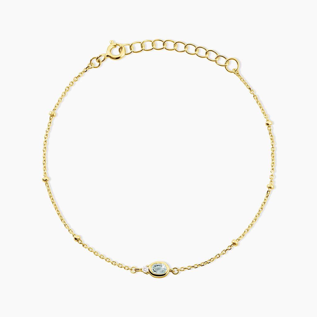 Bracelet Poem Argent Jaune Topaze Oxyde De Zirconium - Bracelets fantaisie Femme | Marc Orian