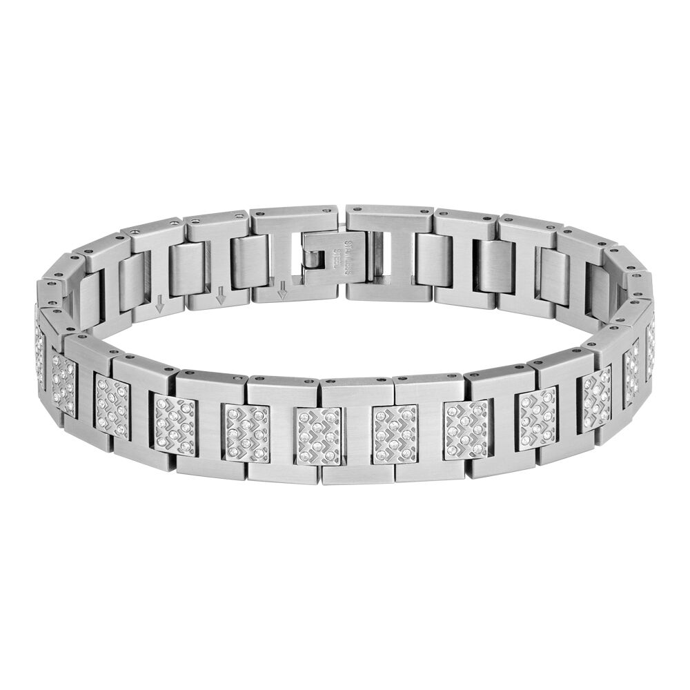 Bracelet Lacoste Metropole Acier Blanc - Bracelets cha&icirc;nes Unisex | Marc Orian