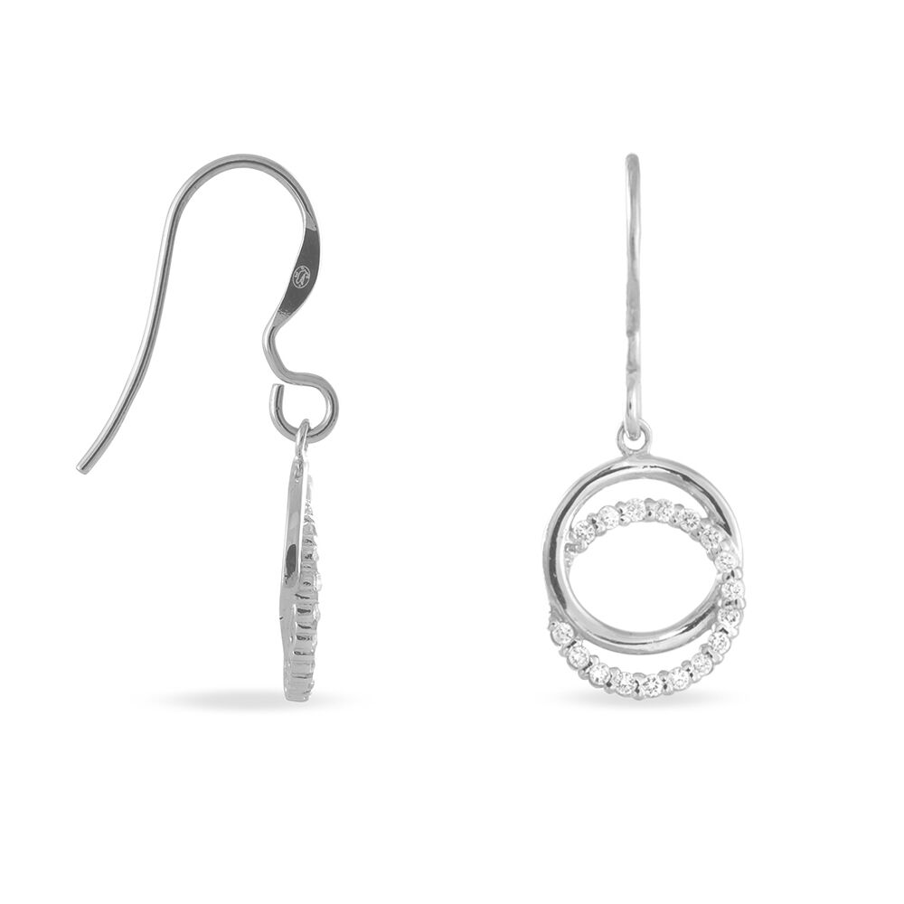 Boucles D'oreilles Pendantes Circus Argent Blanc Oxyde De Zirconium - Pendantes Femme | Marc Orian
