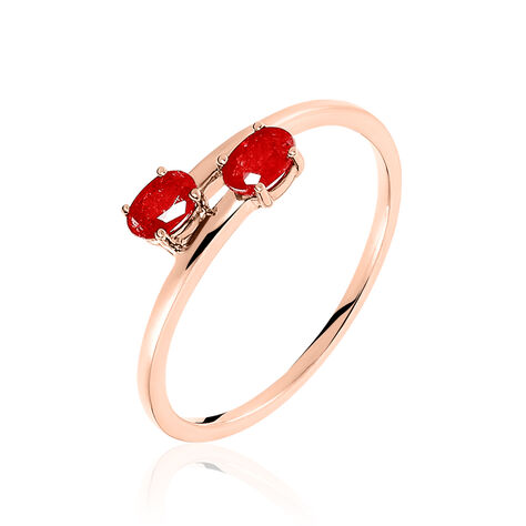 Bague Or Rose Rubis - Bagues Femme | Marc Orian