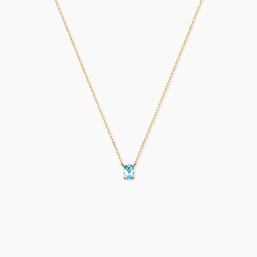 Collier Ovale Or Jaune Topaze - Colliers solitaires Femme | Marc Orian