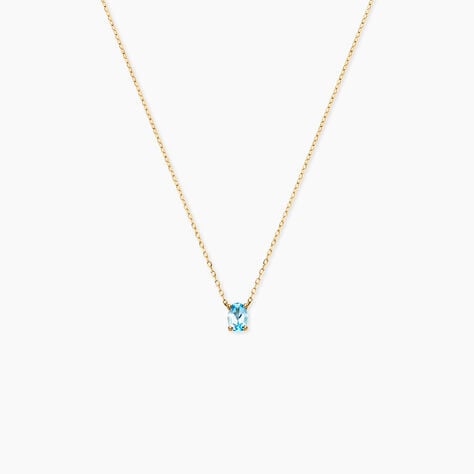 Collier Ovale Or Jaune Topaze - Colliers solitaires Femme | Marc Orian