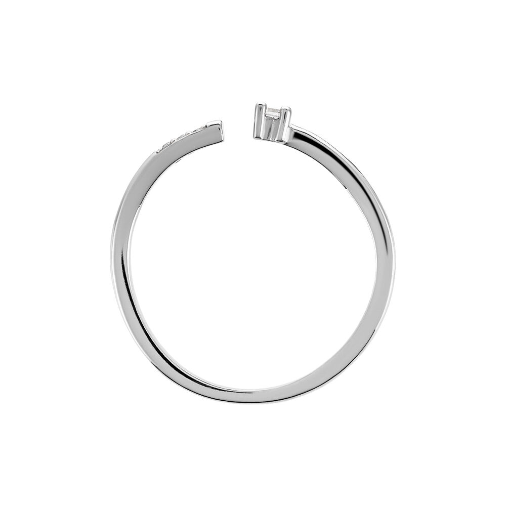 Bague Sherrie Argent Blanc Oxyde De Zirconium - Bijoux fantaisie Femme | Marc Orian
