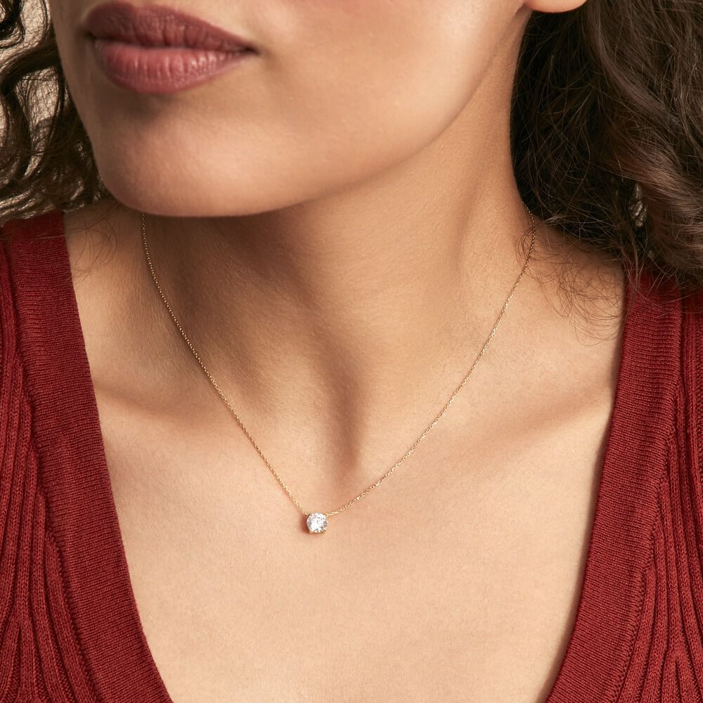 Collier Ponama Or Jaune Oxyde De Zirconium - Colliers avec pierres Femme | Marc Orian