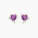 Boucles D'oreilles Puces Eva Or Jaune Amethyste Et Oxyde De Zirconium - Puces Femme | Marc Orian