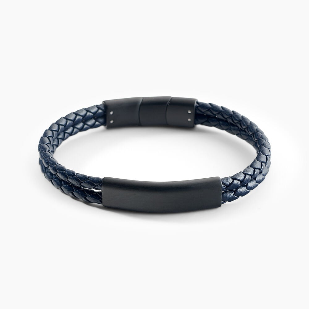 Bracelet Jourdan Come Cuir Bleu - Bracelets cuir Homme | Marc Orian
