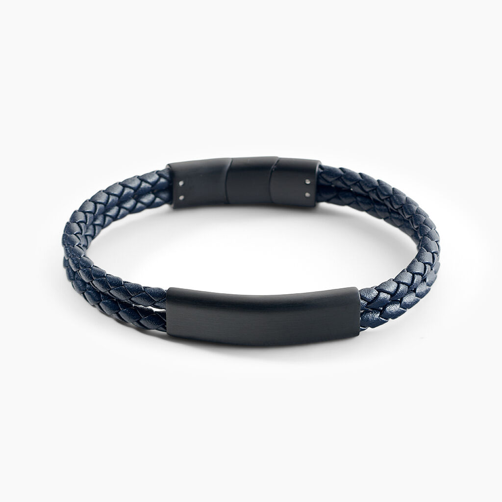 Bracelet Jourdan Come Cuir Bleu - Bracelets cuir Homme | Marc Orian