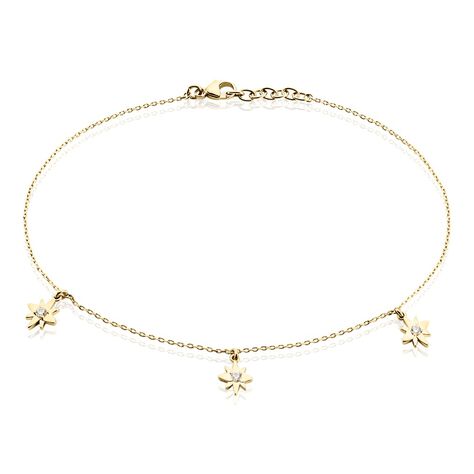 Chaîne De Cheville Alyusha Plaqué Or Doré Oxyde De Zirconium Blanc - Chaines de cheville Femme | Marc Orian