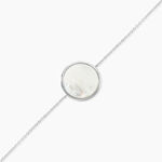 Bracelet Zealie Argent Blanc Nacre - Bracelets Medailles Femme | Marc Orian