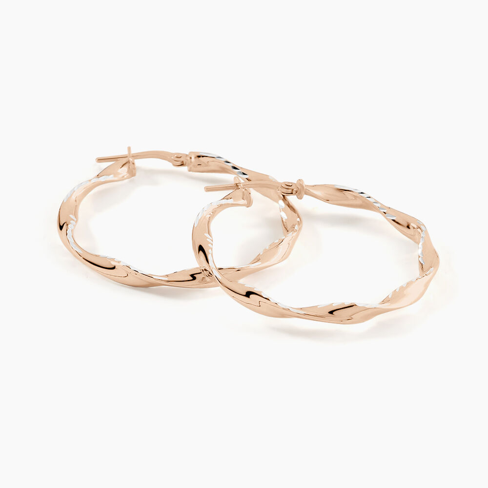 Créoles Argent Rose Alieno - Créoles Femme | Marc Orian