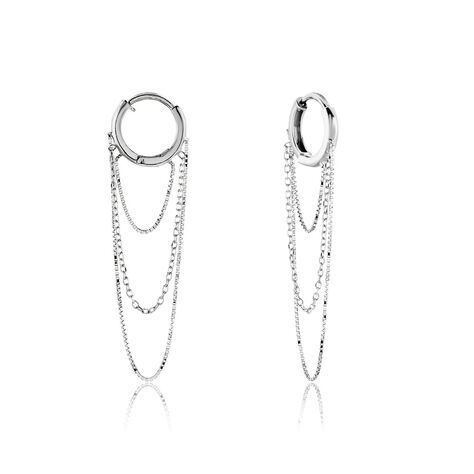 Créoles Argent Blanc Olavi - Créoles Femme | Marc Orian