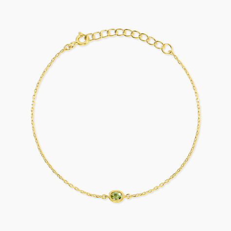 Bracelet Poem Argent Jaune P&eacute;ridot - Bracelets fantaisie Femme | Marc Orian