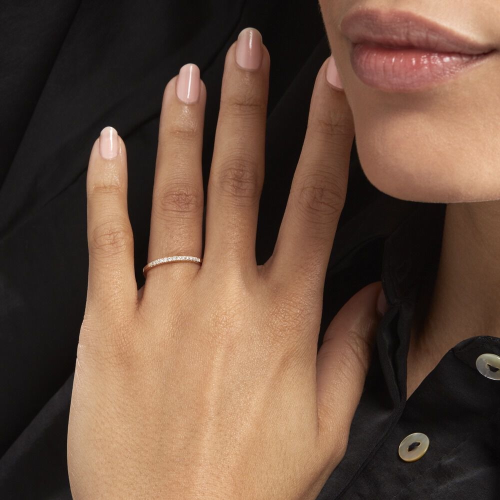 Alliance Pristina Or Jaune Diamant - Alliances avec pierres Femme | Marc Orian