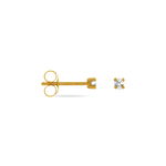 Boucles D'oreilles Puces Clavie Or Jaune Diamant - Puces Femme | Marc Orian