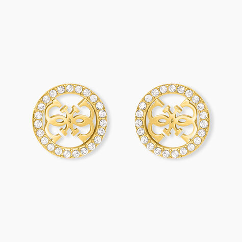 Boucles D'Oreilles Puces Guess Studs Party Acier Jaune Oxyde De Zirconium - Puces Femme | Marc Orian