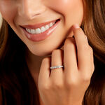 Alliance Rhea Ld Platine Blanc Diamant Synth&eacute;tique - Alliances avec pierres Femme | Marc Orian