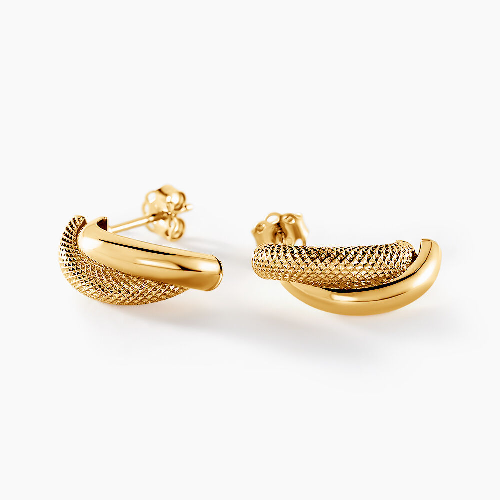 Boucles D'oreilles Puces Sawney Or Jaune - Puces Femme | Marc Orian
