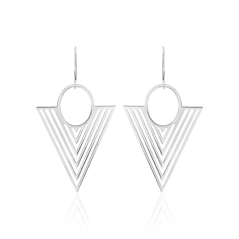 Boucles D'oreilles Pendantes Assala Argent Blanc - Pendantes Femme | Marc Orian