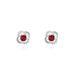 Boucles D'oreilles Puces Argent Blanc Clover Verre Oxydes De Zirconium - Puces Femme | Marc Orian