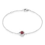 Bracelet Argent Blanc Clover Verre Oxydes De Zirconium - Bracelets fantaisie Femme | Marc Orian