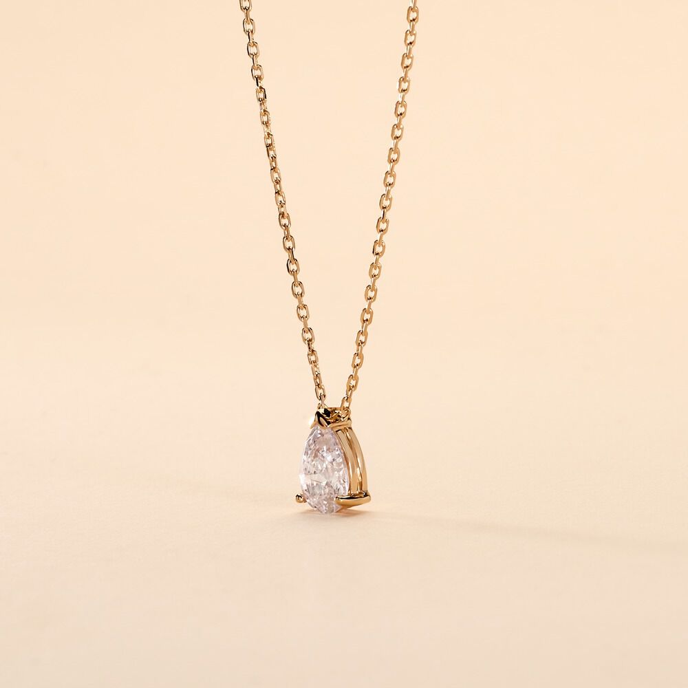 Collier Naellya Plaqu&eacute; Or Jaune Oxyde De Zirconium - Colliers avec pierres Femme | Marc Orian