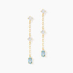 Boucles D'Oreilles Pendantes Thurayya Or Jaune Topaze Oxyde De Zirconium - Pendantes Femme | Marc Orian