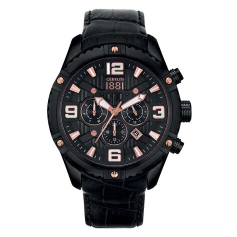 Montre Cerruti Laponte Noir - Montres &eacute;tanches Homme | Marc Orian