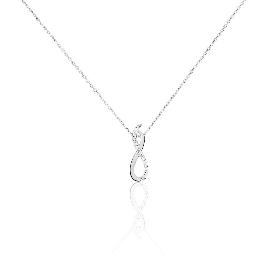 Collier Osanna Or Blanc Diamant - Colliers avec pierres Femme | Marc Orian